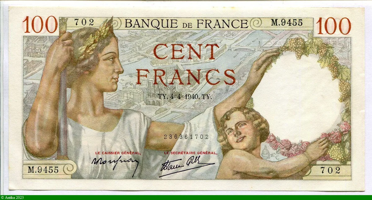 100 FRANCS SULLY - Type 1939