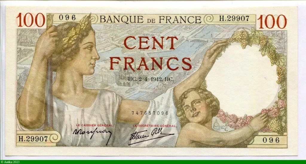 100 FRANCS SULLY - Type 1939