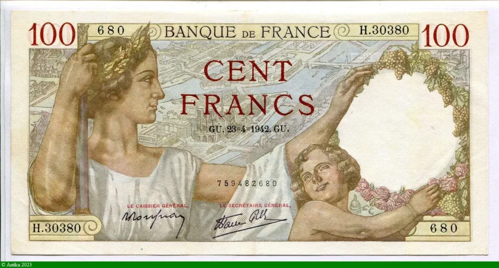 100 FRANCS SULLY - Type 1939