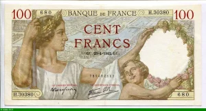 100 FRANCS SULLY - Type 1939