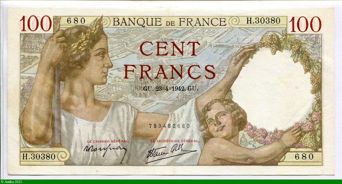 100 FRANCS SULLY - Type 1939