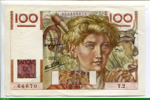 100 FRANCS JEUNE PAYSAN - Type 1945