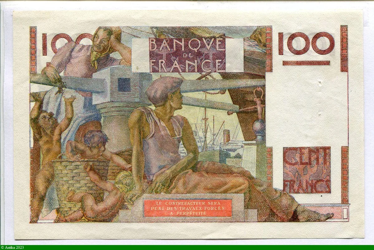 100 FRANCS JEUNE PAYSAN - Type 1945