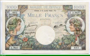 1000 FRANCS COMMERCE & INDUSTRIE - Type 1940