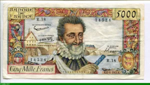 5000 FRANCS HENRI IV - Type 1957