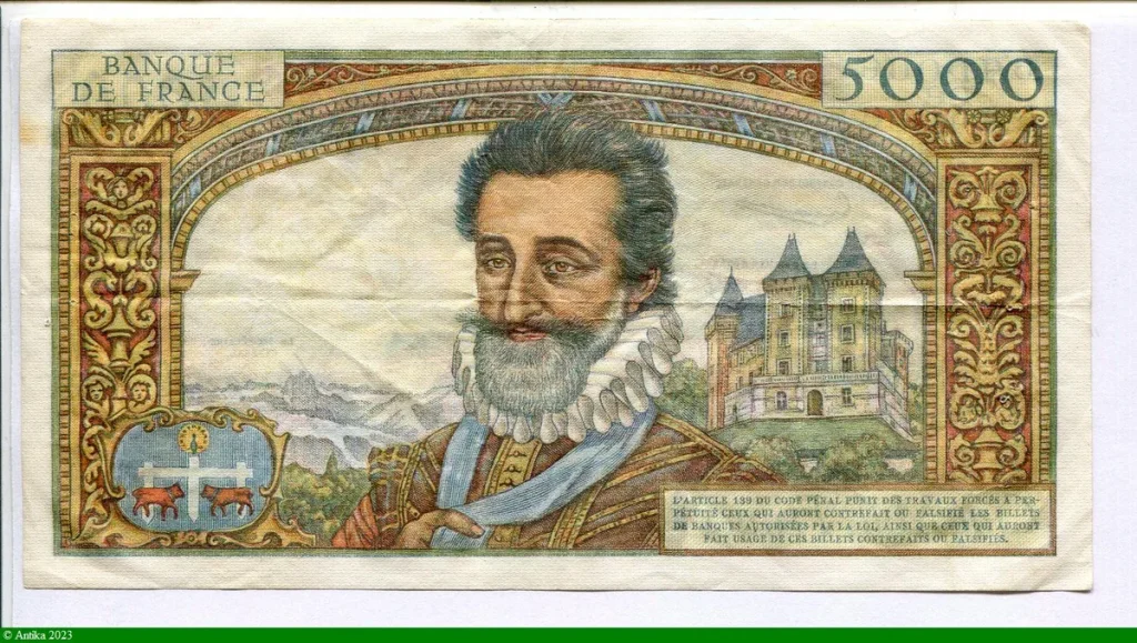 5000 FRANCS HENRI IV - Type 1957