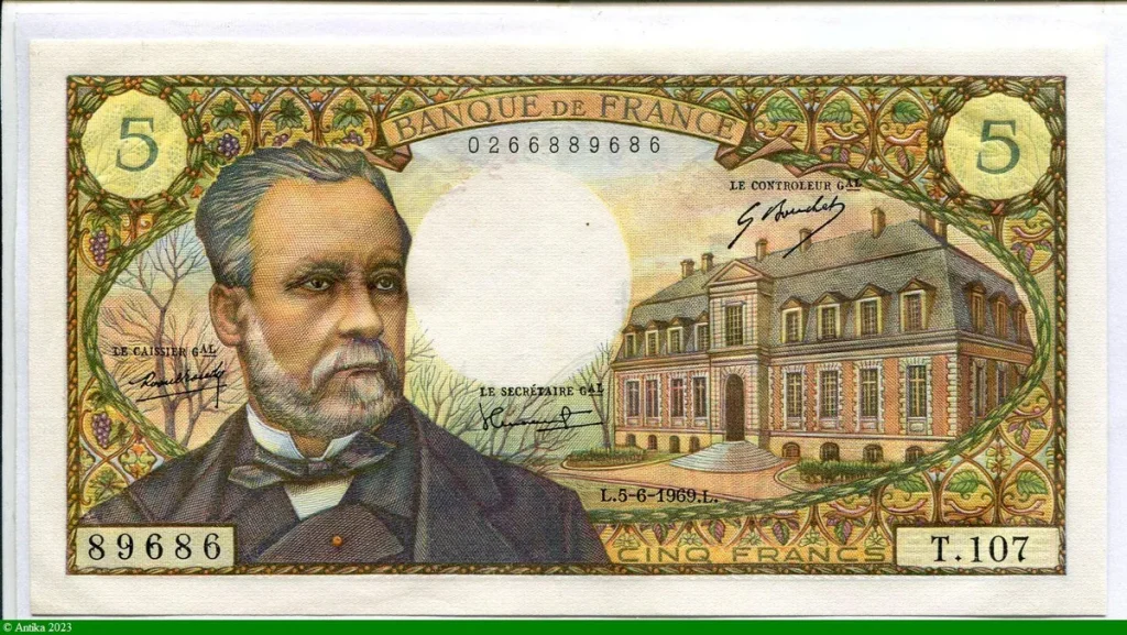 5 FRANCS PASTEUR - Type 1966