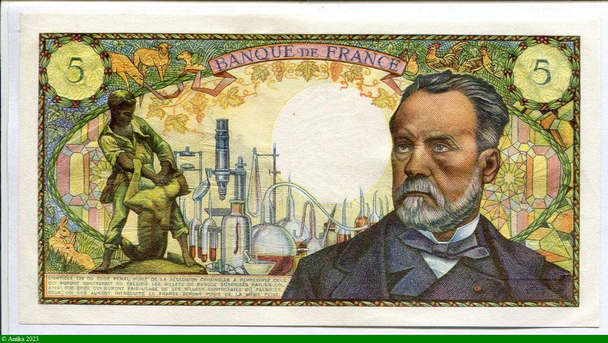 5 FRANCS PASTEUR - Type 1966