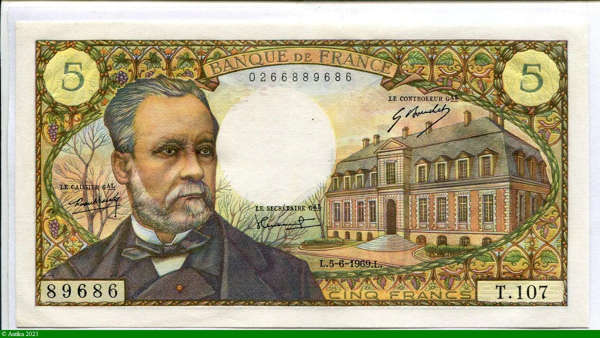 5 FRANCS PASTEUR - Type 1966