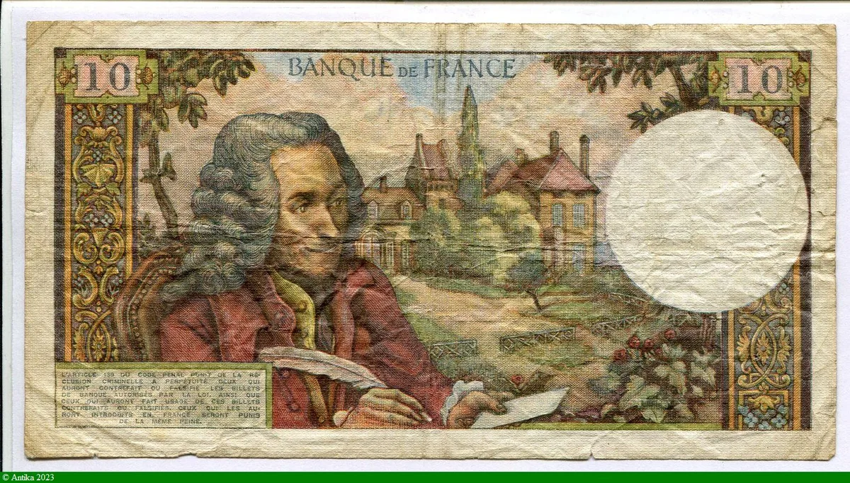 10 FRANCS VOLTAIRE - Type 1963