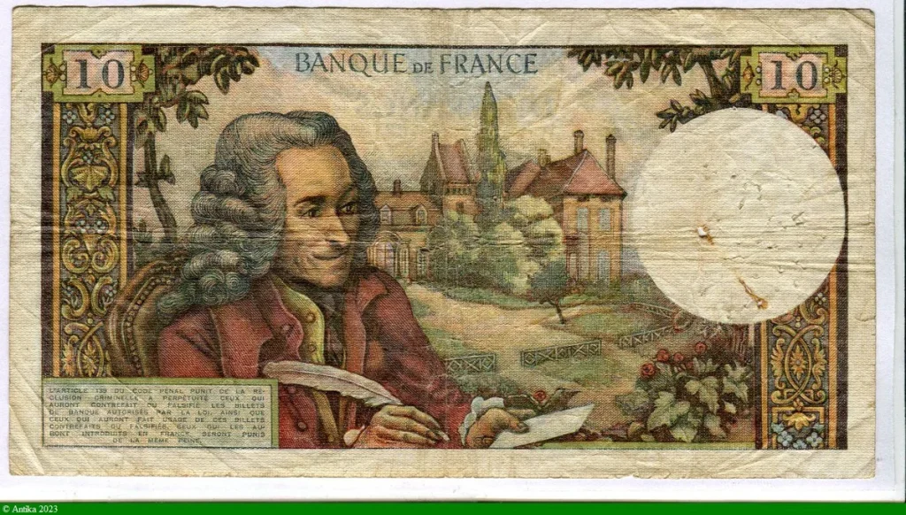 10 FRANCS VOLTAIRE - Type 1963