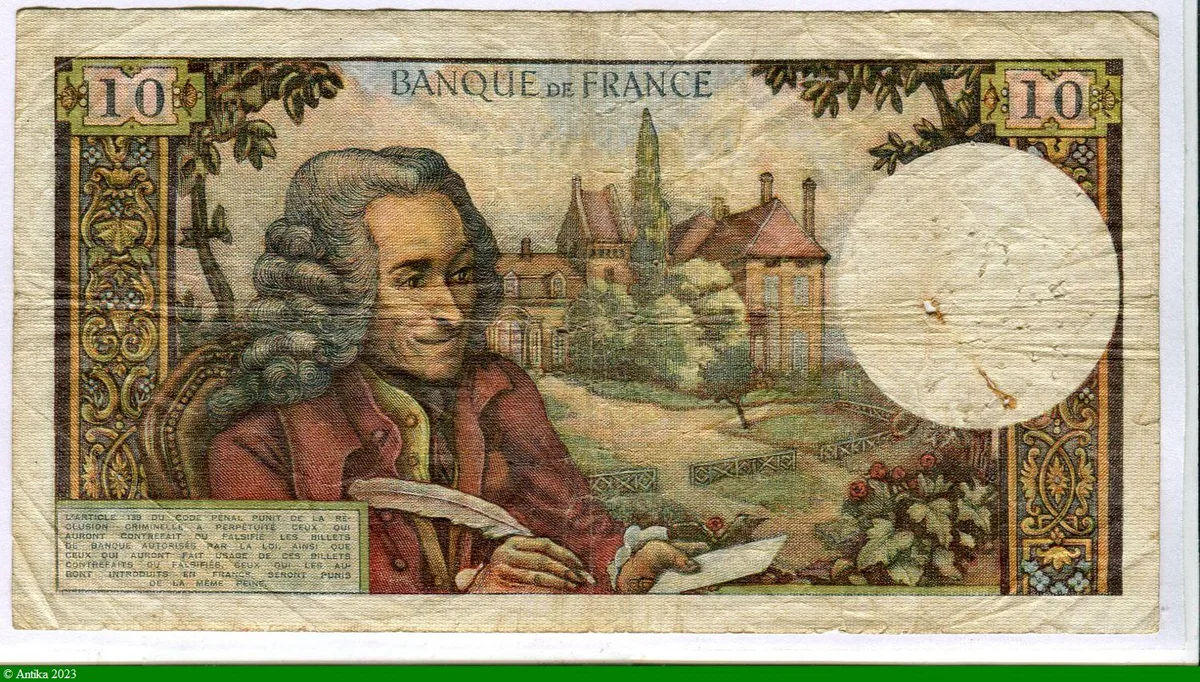 10 FRANCS VOLTAIRE - Type 1963