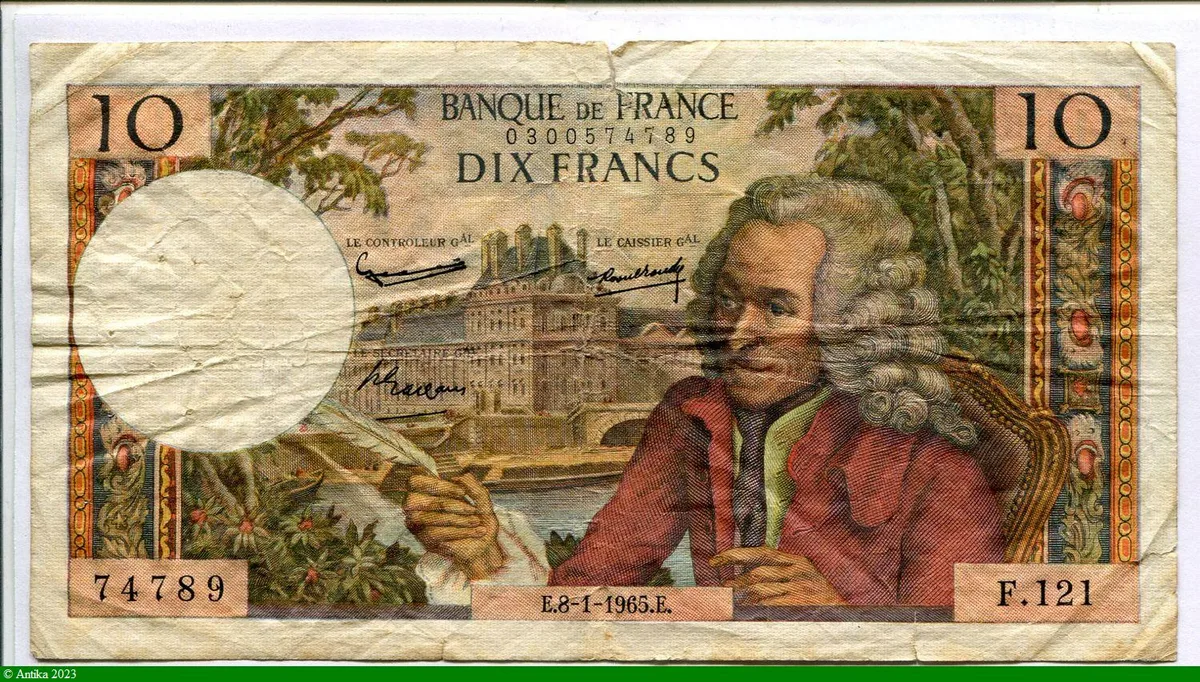 10 FRANCS VOLTAIRE - Type 1963