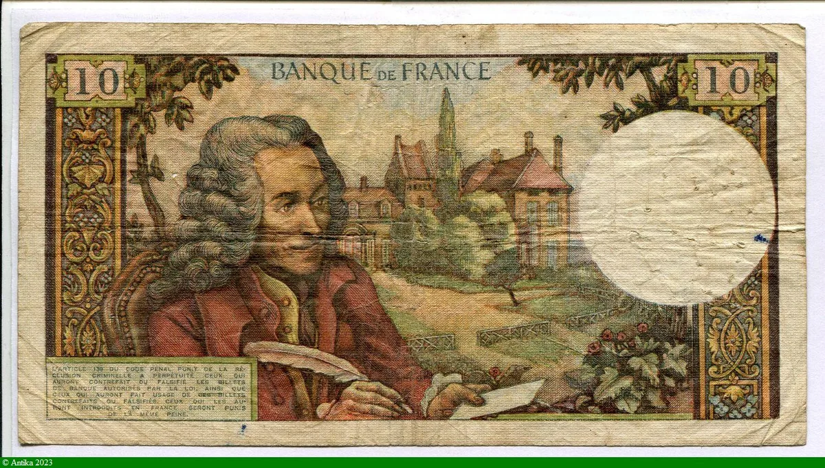 10 FRANCS VOLTAIRE - Type 1963