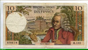 10 FRANCS VOLTAIRE - Type 1963