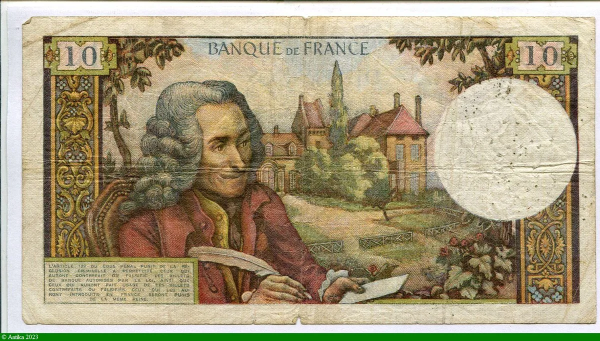 10 FRANCS VOLTAIRE - Type 1963