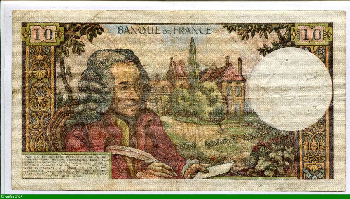 10 FRANCS VOLTAIRE - Type 1963