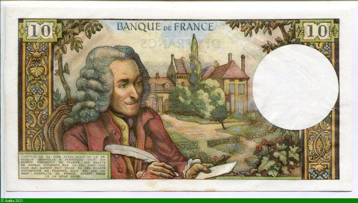 10 FRANCS VOLTAIRE - Type 1963