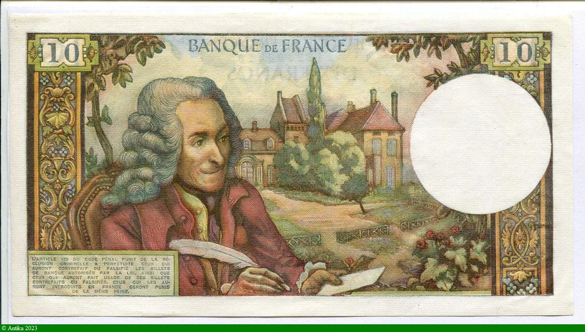10 FRANCS VOLTAIRE - Type 1963