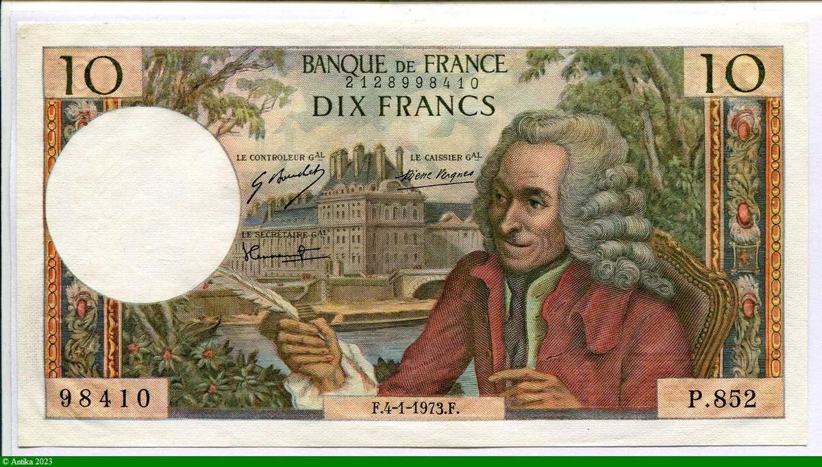10 FRANCS VOLTAIRE - Type 1963