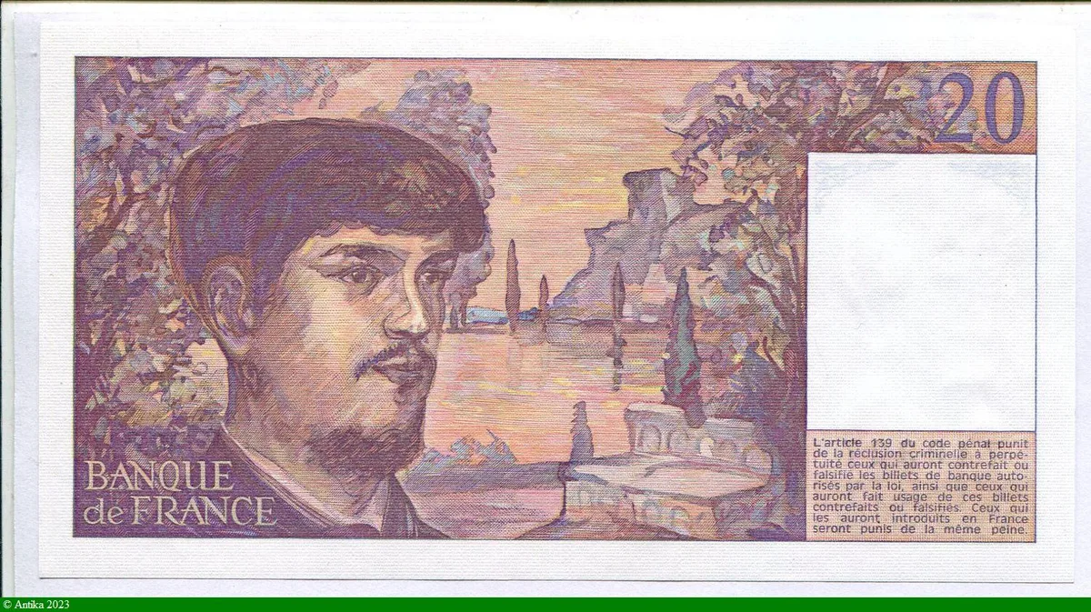 20 FRANCS DEBUSSY - Type 1980