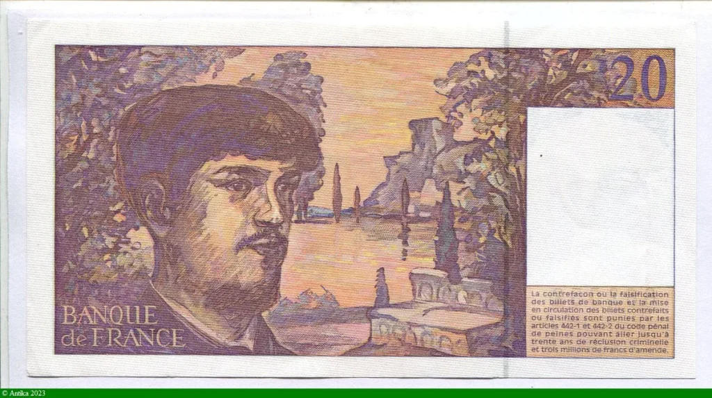 20 FRANCS DEBUSSY - Type 1980 Modifié