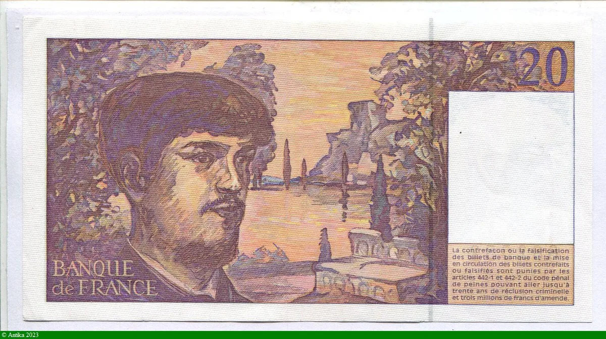 20 FRANCS DEBUSSY - Type 1980 Modifié