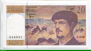 20 FRANCS DEBUSSY - Type 1980 Modifié