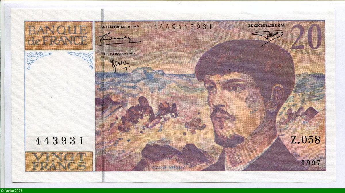20 FRANCS DEBUSSY - Type 1980 Modifié