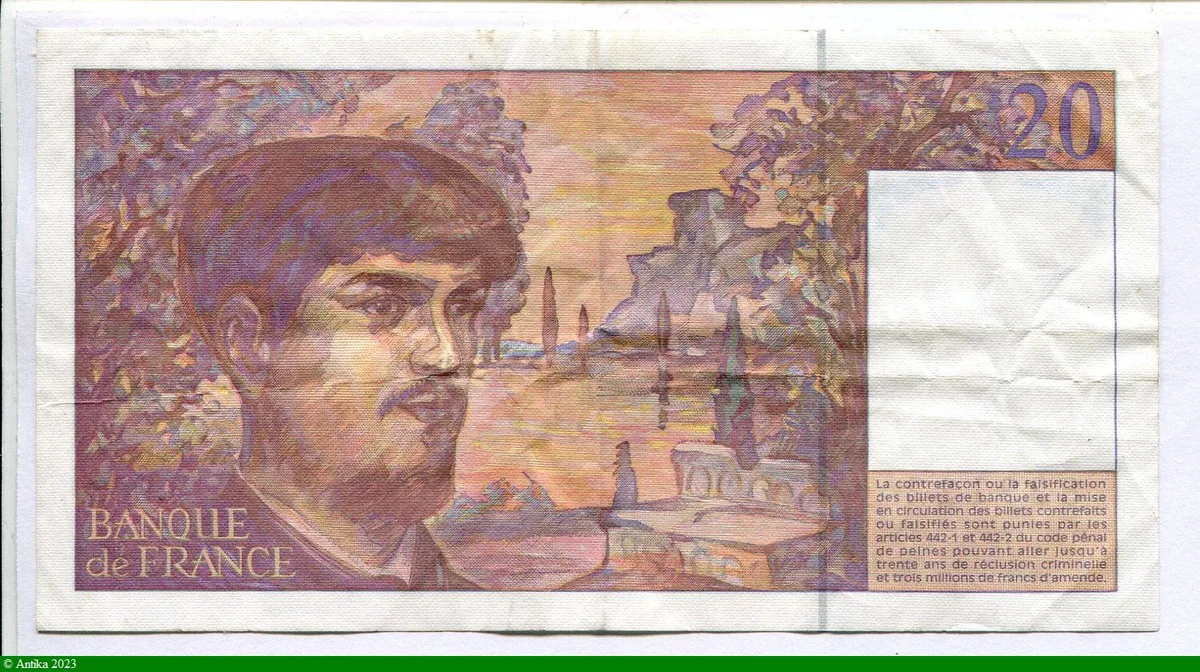 20 FRANCS DEBUSSY - Type 1980 Modifié