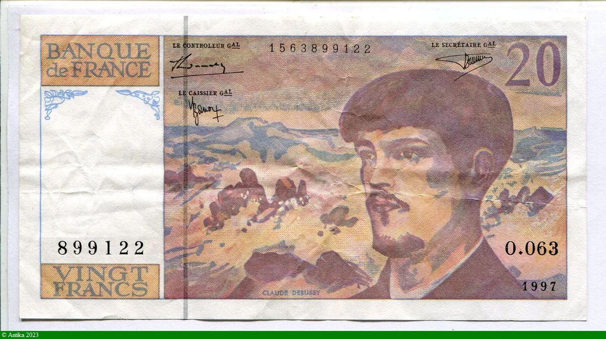 20 FRANCS DEBUSSY - Type 1980 Modifié