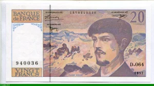 20 FRANCS DEBUSSY - Type 1980 Modifié