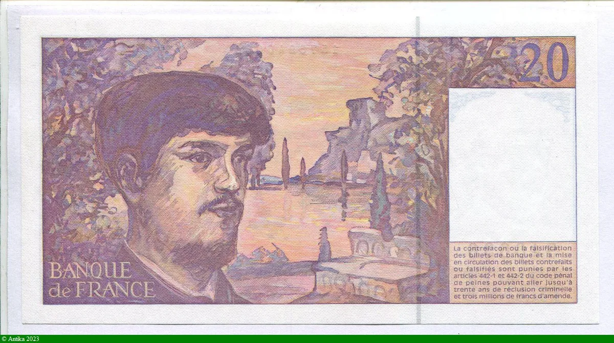 20 FRANCS DEBUSSY - Type 1980 Modifié