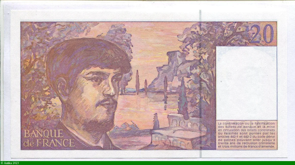 20 FRANCS DEBUSSY - Type 1980 Modifié