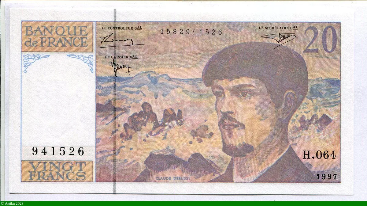 20 FRANCS DEBUSSY - Type 1980 Modifié