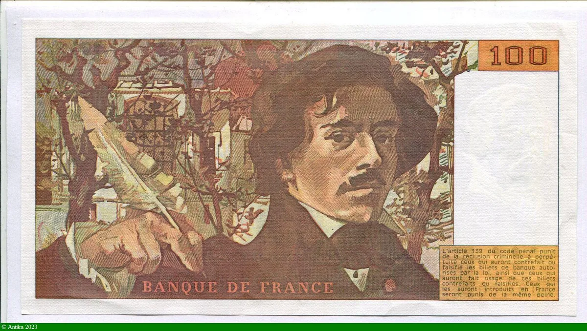 100 FRANCS DELACROIX - Type 1978 "imprimé en continu"