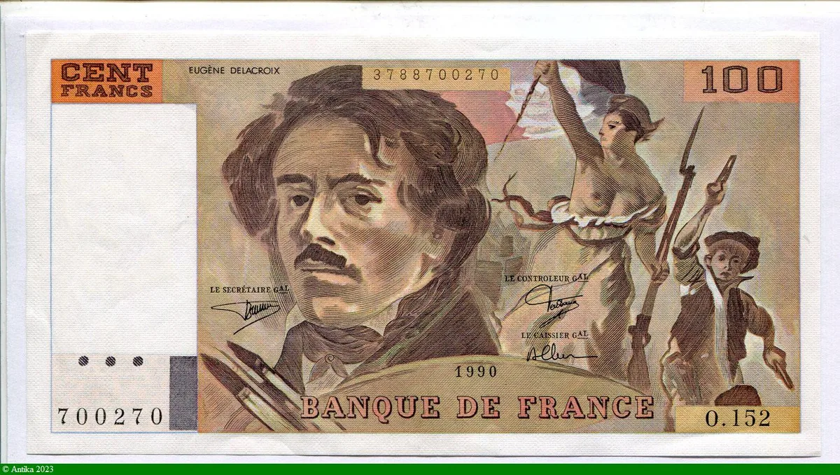 100 FRANCS DELACROIX - Type 1978 "imprimé en continu"