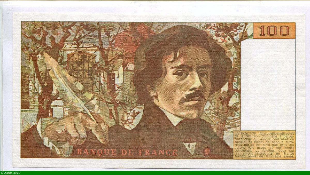 100 FRANCS DELACROIX - Type 1978 "imprimé en continu"