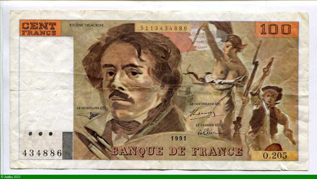 100 FRANCS DELACROIX - Type 1978 "imprimé en continu"