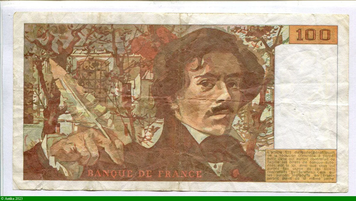 100 FRANCS DELACROIX - Type 1978 "imprimé en continu"