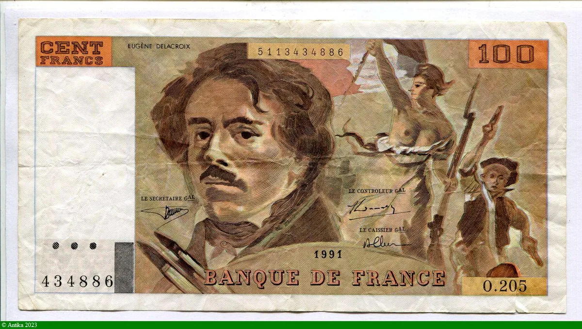 100 FRANCS DELACROIX - Type 1978 "imprimé en continu"