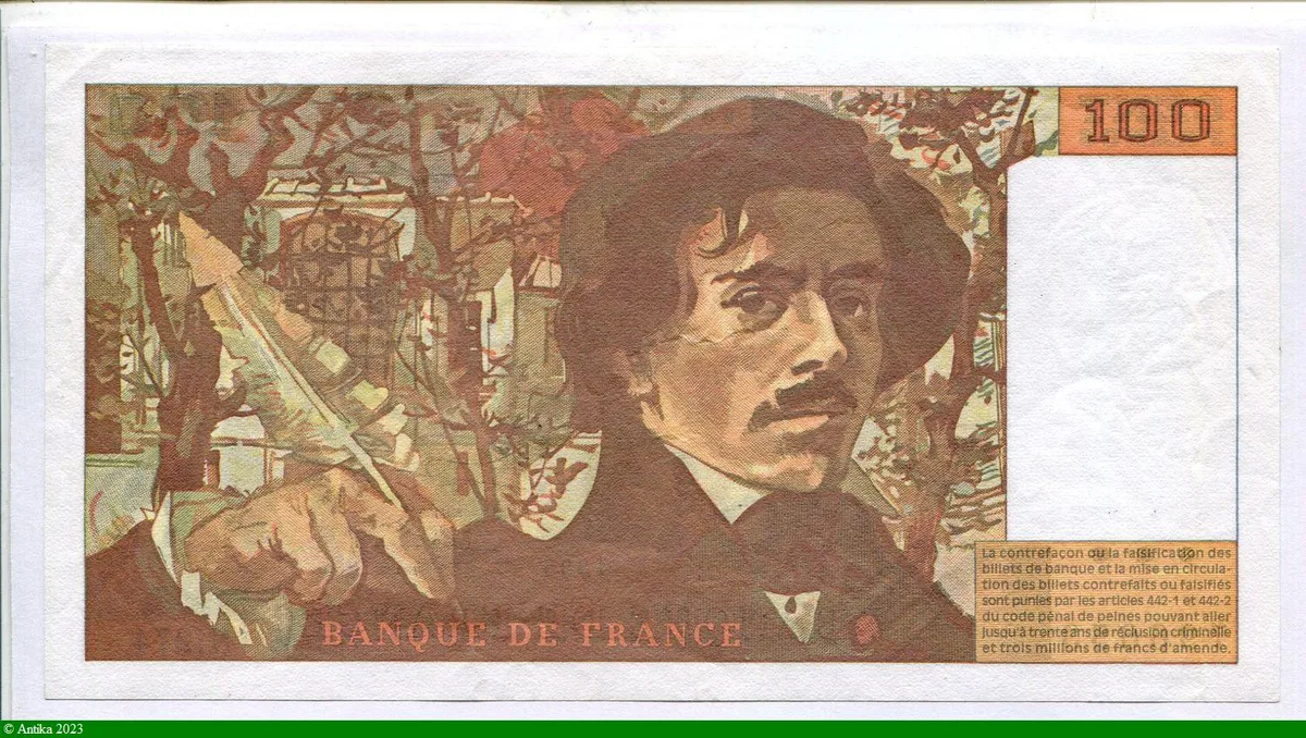 100 FRANCS DELACROIX - Type 1978 "imprimé en continu"