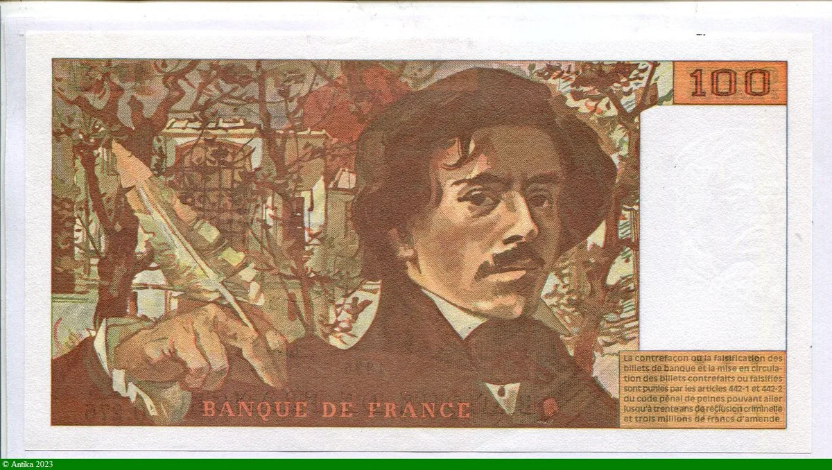 100 FRANCS DELACROIX - Type 1978 "imprimé en continu"