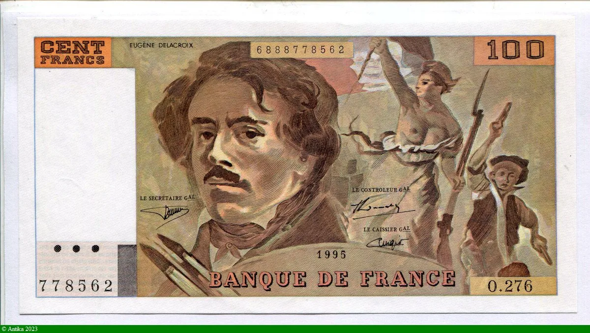 100 FRANCS DELACROIX - Type 1978 "imprimé en continu"