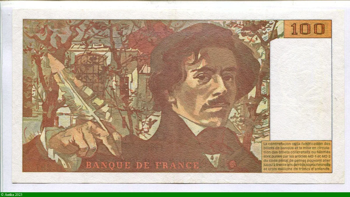 100 FRANCS DELACROIX - Type 1978 "imprimé en continu"