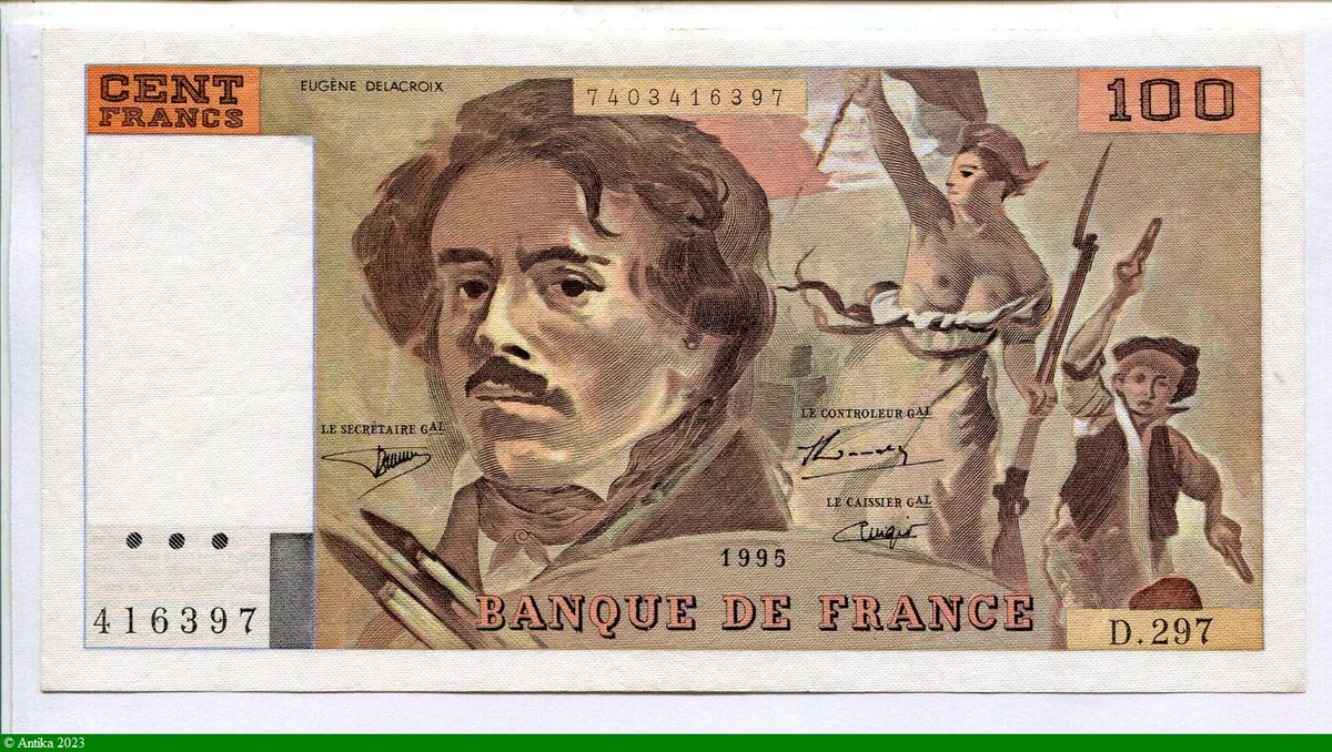 100 FRANCS DELACROIX - Type 1978 "imprimé en continu"