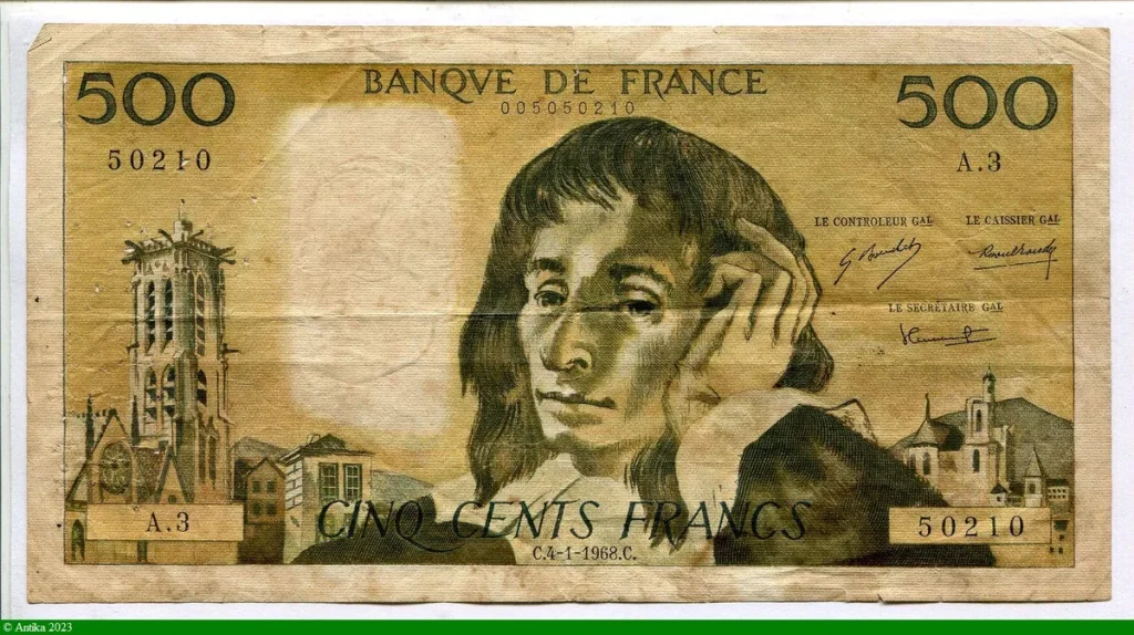 500 FRANCS PASCAL - Type 1968