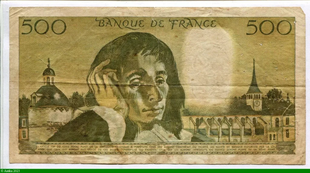 500 FRANCS PASCAL - Type 1968
