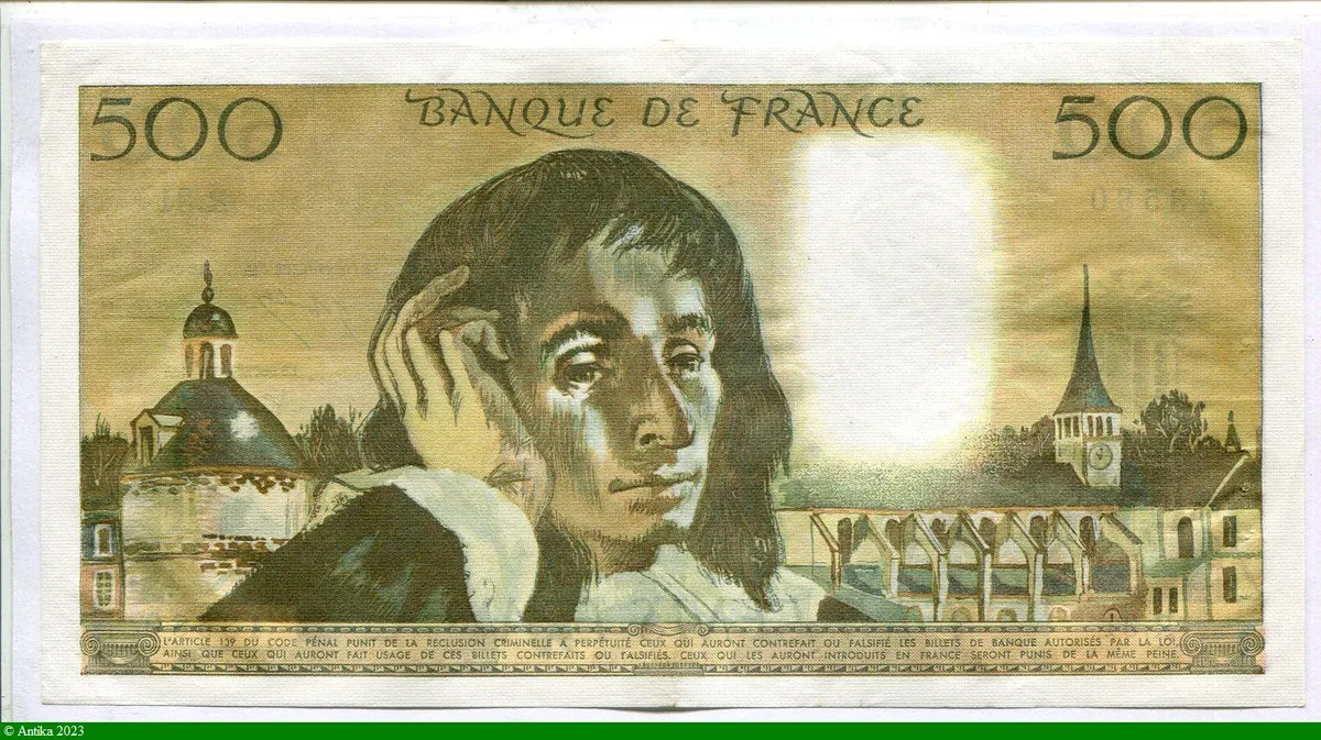 500 FRANCS PASCAL - Type 1968