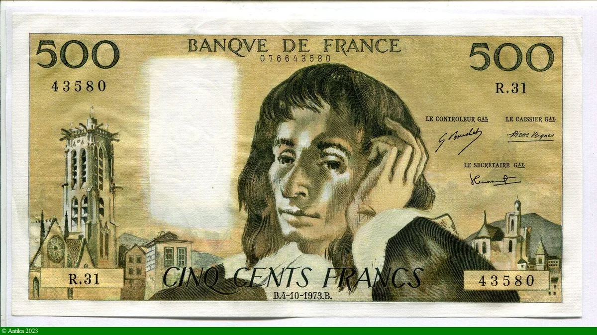 500 FRANCS PASCAL - Type 1968